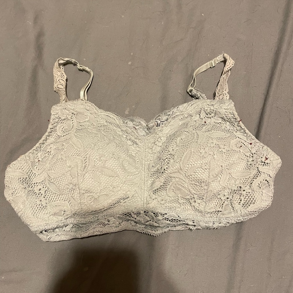 Blue lace bralette
